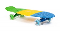 Скейт пластиковый трехцветный 27X8" с колесами Monster