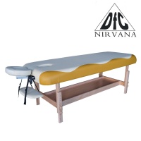 Массажный стационарный стол DFC Nirvana Superior, бежевый/желтый