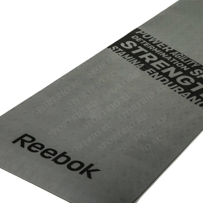 Тренировочный коврик (мат) для фитнеса нескользящий Reebok (серый) RAMT-11024GRS